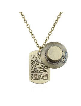 Collier et pendentif - One Piece - Affiche wanted luffy   chapeau de Ace 1 - Culture-Pop-France