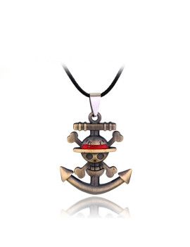 Collier et pendentif - One Piece - Encre Chapeau de paille 1 - Culture-Pop-France
