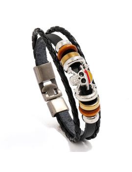 Bracelet - One Piece - Tète de mort chapeau de paille Modèle 2 1 - Culture-Pop-France