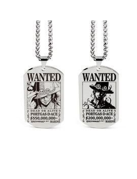 Chaine et pendentif - One Piece - Wanted Ace 1 - Culture-Pop-France