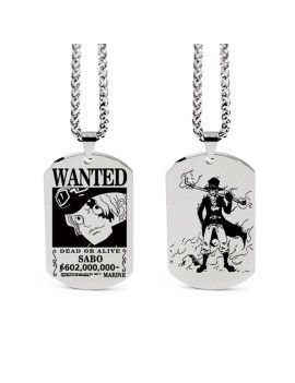 Chaine et pendentif - One Piece - Wanted Sabo 1 - Culture-Pop-France