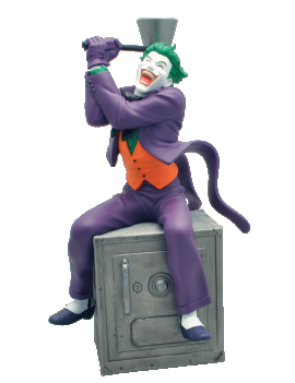 DC COMICS - TIRELIRE DE COLLECTION THE JOKER SUR COFFRE-FORT Plastoy 1 - Culture-Pop-France