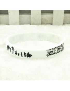 Bracelet Silicone - One Piece blanc 1 - Culture-Pop-France