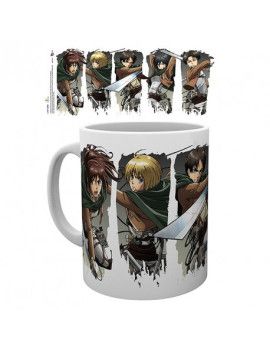 ATTACK ON TITAN - Mug - 320 ml - Character Montage - subli - boîte ABYstyle 1 - Culture-Pop-France
