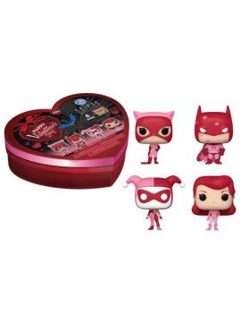 DC - Pocket Pop Keychain Valentine - Box 4 Pieces Funko 1 - Culture-Pop-France