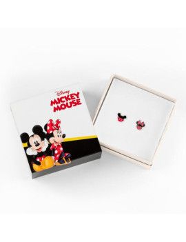 MINNIE   MICKEY - 1 Paire de Clous d'Oreilles - Laiton Argent Plaqué 1 - Culture-Pop-France