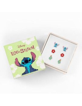 STITCH - 3 Paires de Clous d'Oreilles - Laiton Plaqué 1 - Culture-Pop-France