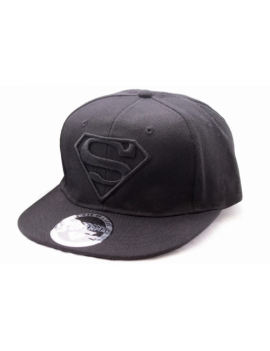 SUPERMAN - Casquette DC Comics Logo - Black/Black Cotton Division 1 - Culture-Pop-France