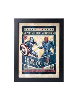 MARVEL - Captain America VS Crane Rouge - Collector Print '30x40cm' 1 - Culture-Pop-France