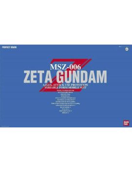 GUNDAM - Model Kit - Perfect Grade - Zeta MSZ-006 - 1/60 REPROD Bandai Model Kit 1 - Culture-Pop-France