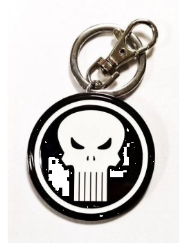 MARVEL - 3D Metal Keychain Blister Box - Punisher Logo Semic 1 - Culture-Pop-France