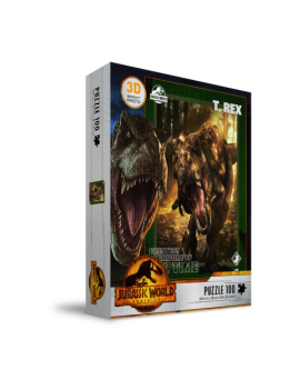 JURASSIC WORLD - T-Rex Poster - Puzzle Effet 3D 100P Sd Toys 1 - Culture-Pop-France