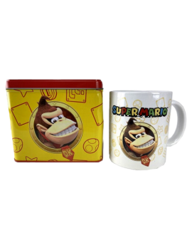 NINTENDO - DONKEY KONG - Tirelire en Métal 12 x 9 x 11cm   Mug Monogram 1 - Culture-Pop-France