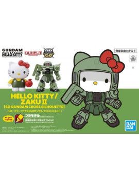 GUNDAM - SD Cross Silhouette Hello Kitty Char's Zaku II - REPROD Bandai Model Kit 1 - Culture-Pop-France