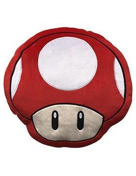 SUPER MARIO - Coussin Champignon - '40x40x4cm' Character World 1 - Culture-Pop-France