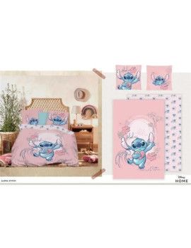 DISNEY - Parure de lit 240x220cm - Stitch Pink Love '100% Coton' AyMax 1 - Culture-Pop-France