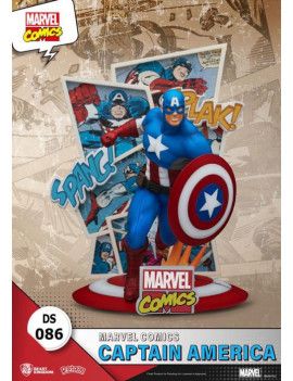 MARVEL - Captain America - Diorama D-Stage 16cm Beast Kingdom 1 - Culture-Pop-France