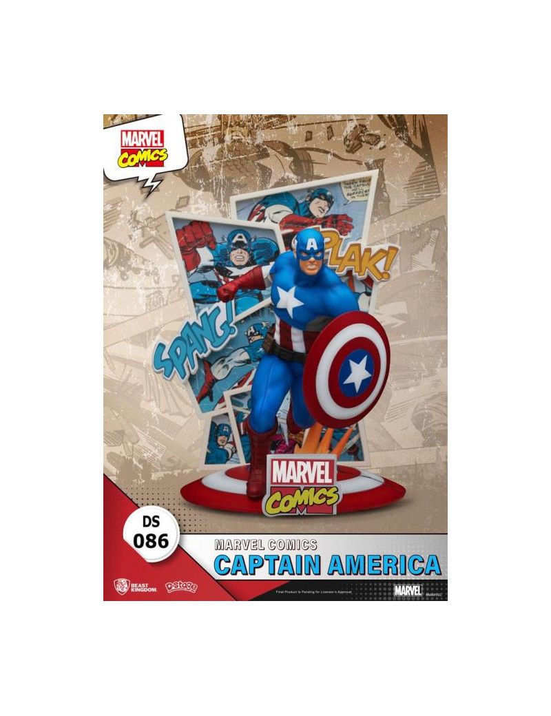 MARVEL - Captain America - Diorama D-Stage 16cm Beast Kingdom 1 - Culture-Pop-France MARVEL - Captain America - Diorama D-Stage 16cm Beast Kingdom 1 - Culture-Pop-France