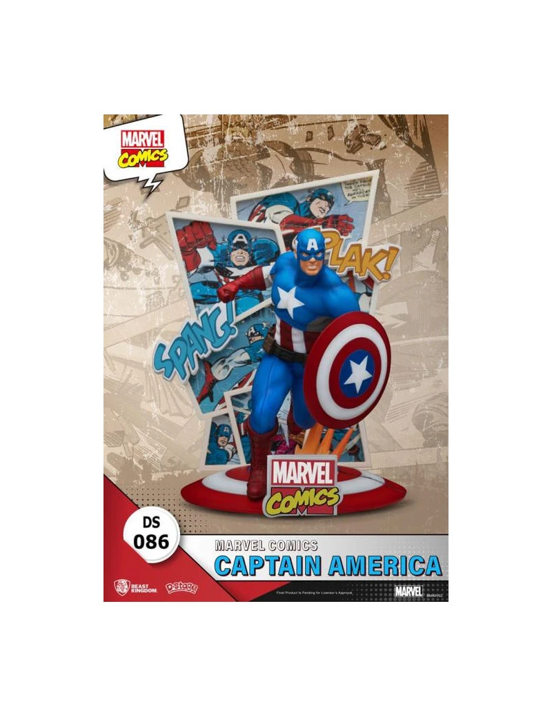 MARVEL - Captain America - Diorama D-Stage 16cm Beast Kingdom 1 - Culture-Pop-France MARVEL - Captain America - Diorama D-Stage 16cm Beast Kingdom 1 - Culture-Pop-France