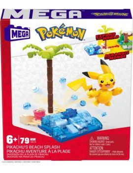 POKEMON - Pikachu's beach splash - Jeu de construction Mega Construx 1 - Culture-Pop-France