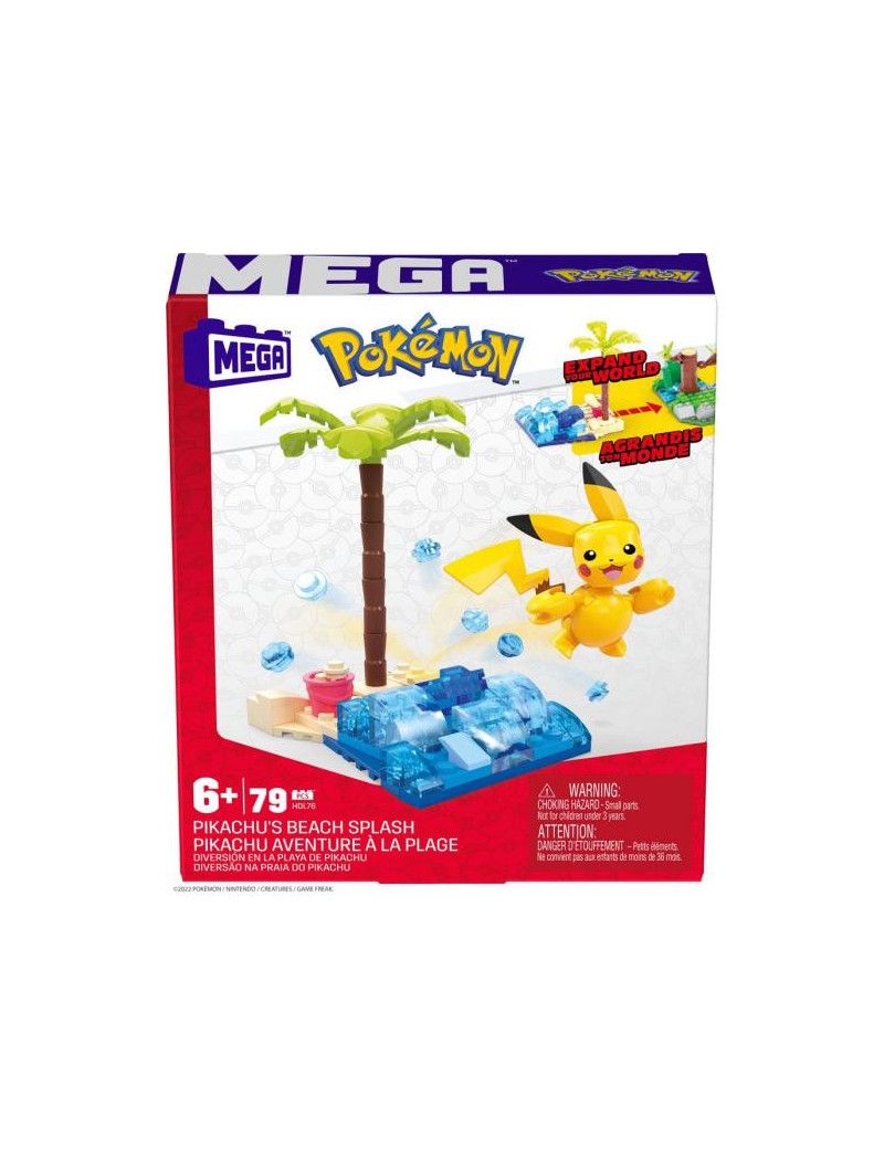 POKEMON - Pikachu's beach splash - Jeu de construction Mega Construx 1 - Culture-Pop-France POKEMON - Pikachu's beach splash - Jeu de construction Mega Construx 1 - Culture-Pop-France