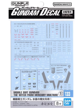 THE WITCH FROM MERCURY - Gundam Decal 133 - Model Kit Bandai Model Kit 1 - Culture-Pop-France