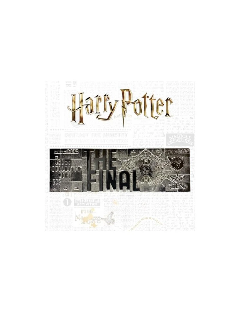 HARRY POTTER - Quidditch World Cup - Ticket plaqué argent collector Fanattik 1 - Culture-Pop-France HARRY POTTER - Quidditch World Cup - Ticket plaqué argent collector Fanattik 1 - Culture-Pop-France
