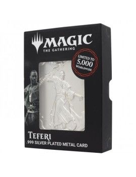 MAGIC THE GATHERING - Teferi - Carte Plaquée Argent Collector Fanattik 1 - Culture-Pop-France
