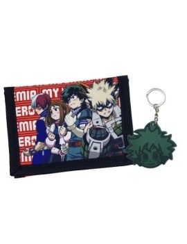 MY HERO ACADEMIA - Set Portefeuille   Porte-Clés en Caoutchouc- 2 Pc. CYP 1 - Culture-Pop-France