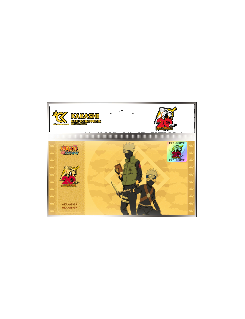 NARUTO SHIPPUDEN - Kakashi - Golden Ticket 20ème Anniversaire 1 - Culture-Pop-France NARUTO SHIPPUDEN - Kakashi - Golden Ticket 20ème Anniversaire 1 - Culture-Pop-France