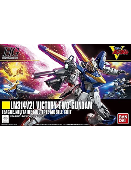 GUNDAM - HGUC 1/144 LM314V21 Victory Two Gundam - Model Kit Bandai Model Kit 1 - Culture-Pop-France