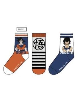 DRAGON BALL - Pack de 3 Chausettes Goku/Vegeta (T27/30) 1 - Culture-Pop-France