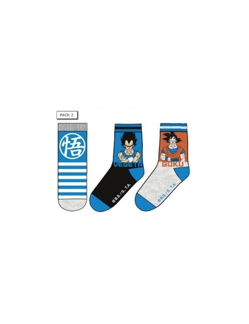 DRAGON BALL - Pack de 3 Chausettes Vegeta/Goku (T27/30) 1 - Culture-Pop-France DRAGON BALL - Pack de 3 Chausettes Vegeta/Goku (T27/30) 1 - Culture-Pop-France