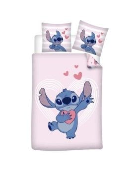 DISNEY - Stitch Love -Parure de lit 140x200cm - '100% Coton' AyMax 1 - Culture-Pop-France