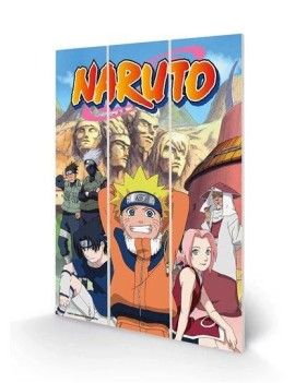 NARUTO - Village caché de la feuille - Impression sur bois 20x29.5cm Pyramid 1 - Culture-Pop-France