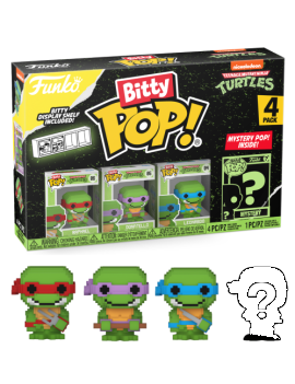 LES TORTUES NINJAS - Bitty Pop 4 Pack 2.5cm - 8-Bit Funko 1 - Culture-Pop-France