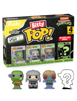 LES TORTUES NINJAS - Bitty Pop 4 Pack 2.5cm - Donatello Funko 1 - Culture-Pop-France