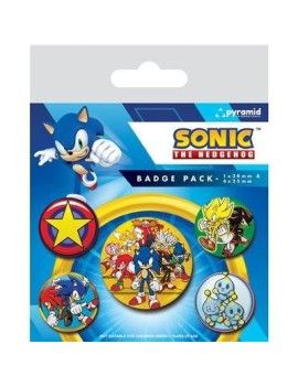 SONIC - Speed Team - Pack 5 Badges Pyramid 1 - Culture-Pop-France