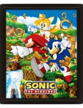 SONIC - Catching Rings - Poster lenticulaire 3D 26x20cm Pyramid 1 - Culture-Pop-France