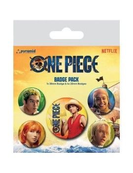 ONE PIECE LIVE ACTION - Les Chapeaux de Pailles - Pack 5 Badges Pyramid 1 - Culture-Pop-France