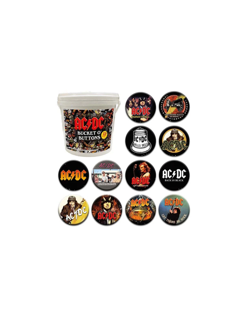 AC/DC - Seau de 144 Badges 3.2cm 1 - Culture-Pop-France AC/DC - Seau de 144 Badges 3.2cm 1 - Culture-Pop-France