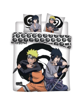 NARUTO - Naruto & Sasuke - Parure de lit 240X220 - '100% microfibre' AyMax 1 - Culture-Pop-France