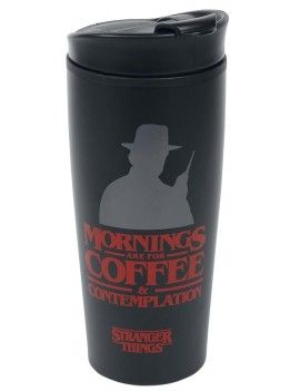STRANGER THINGS - Coffee and Contemplation - Mug de voyage métal 450ml Pyramid 1 - Culture-Pop-France