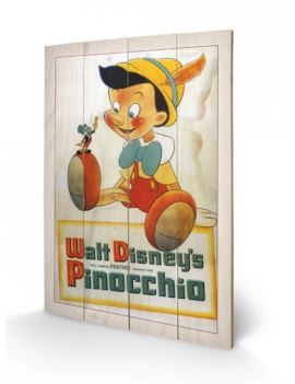 DISNEY - Pinocchio Conscience - Impression sur bois 40x59cm Pyramid 1 - Culture-Pop-France