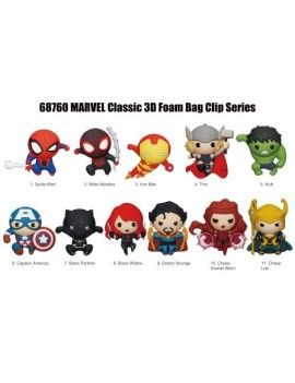 MARVEL - Classic 3D - 3D Foam Bag Clip (Display 24 Pcs) Monogram 1 - Culture-Pop-France