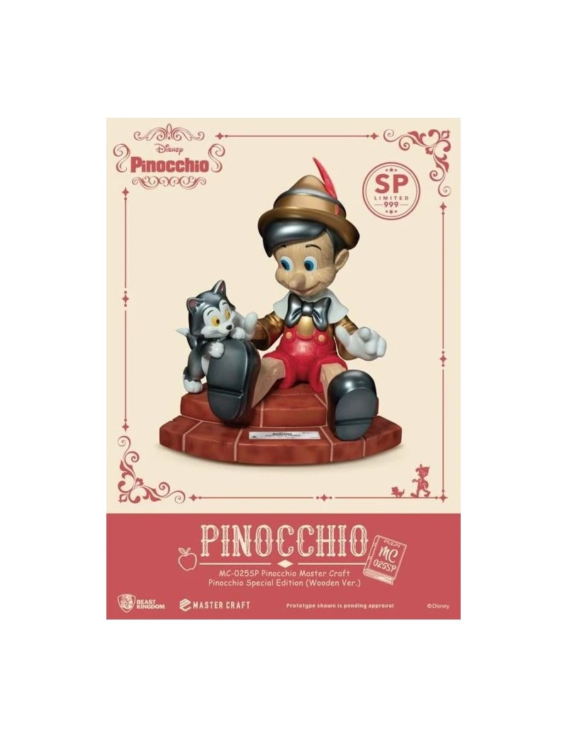 DISNEY -Pinocchio "Wooden Vers." -Statue Master Craft Special Ed. 27cm Beast Kingdom 1 - Culture-Pop-France DISNEY -Pinocchio "Wooden Vers." -Statue Master Craft Special Ed. 27cm Beast Kingdom 1 - Culture-Pop-France