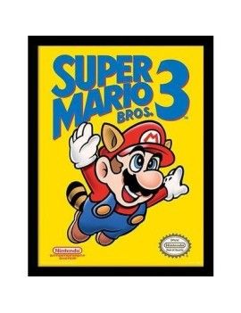 SUPER MARIO BROS. 3 - Couverture Nes - Impression encadrée 30x40cm Pyramid 1 - Culture-Pop-France