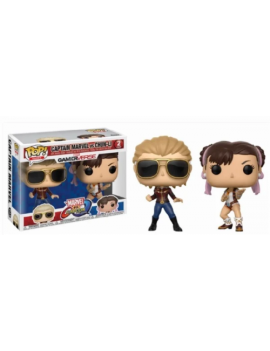 MARVEL Vs CAPCOM - POP 2-Pack - Captain Marvel Vs Chun-Li Funko 1 - Culture-Pop-France