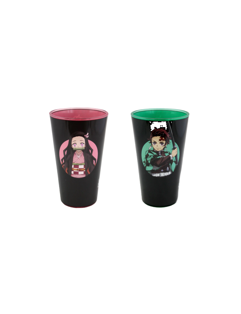 DEMON SLAYER - Tanjiro & Nezuko - 2 XXL Pint Glass 473ml Just Funky 1 - Culture-Pop-France DEMON SLAYER - Tanjiro & Nezuko - 2 XXL Pint Glass 473ml Just Funky 1 - Culture-Pop-France