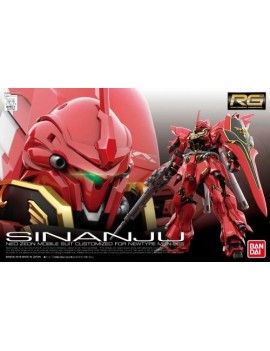 GUNDAM - Model Kit - Real Grade - MSN-06S Sinanju - 17 CM Bandai Model Kit 1 - Culture-Pop-France